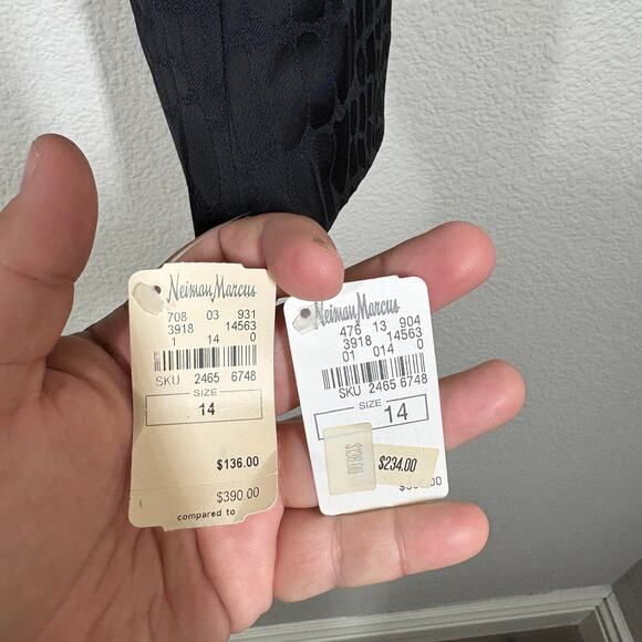 Kay Unger 14 Reptile Print Satin Collar Single Breasted Blazer Jacket Black - Picture 5 of 8